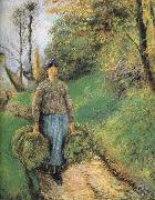 Camille Pissarro Mention hay farmer oil painting reproduction